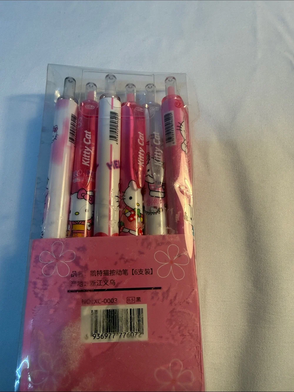 Hello Kitty Pink and White Gel Pen Set - 6 Pack